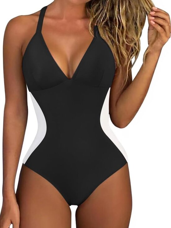 SUUKSESS Other - SUUKSESS -XL- Women Slimming Tummy Control One Piece Swimsuit Sexy Neck